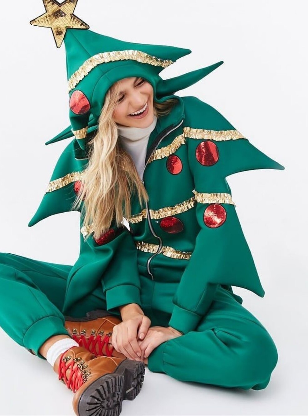 Forever 21 Emerald Green Zippered Hoodie Top